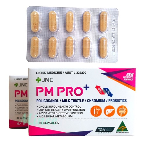 제이앤씨 PM PRO+ 호주 폴리코사놀 30캡슐 밀크시슬 크롬 프로바이오틱스 POLICOSANOL