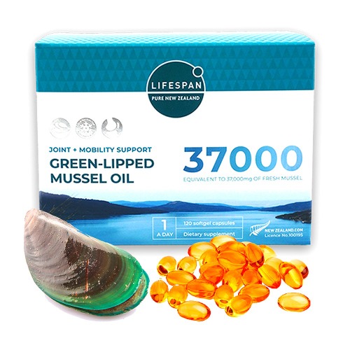 라이프스팬 뉴질랜드 초록입홍합 오일 추출물 37000 120캡슐 4개월분 초록 푸른청그린머슬